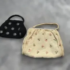 【訳あり】超貴重！昭和レトロ　ビーズバック2個セット