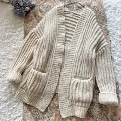 ペルー製　オードリーアンドジョンワッド　ハンドメイド手編みニットカーディガン