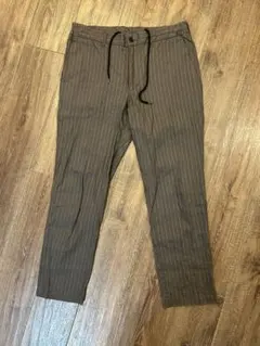 【美品】URBAN RESEARCH リネン混アンクルイージーパンツ L グレー