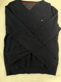 トミーヒルフィガー ネイビー Vネックセーター M