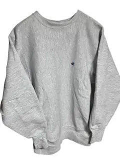 90s USA製 チャンピオン リバースウィーブ 刺繍ロゴ グレー スウェット