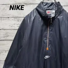 898a【銀タグ】ナイキ　刺繍ロゴ　ドット　希少なXL　ナイロンジャケット