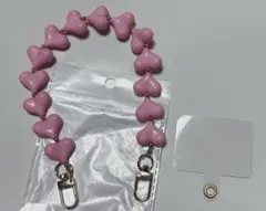 SHEIN 未使用 ハートモチーフ スマホストラップ ハンド ストラップ ピンク