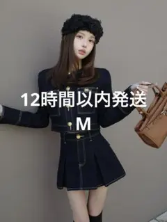 Darich ダーリッチ DDボタンノーカラーデニムジャケット インディゴ M