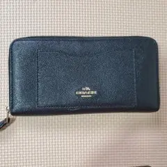 COACH コーチ ラウンドファスナー 長財布 ネイビー