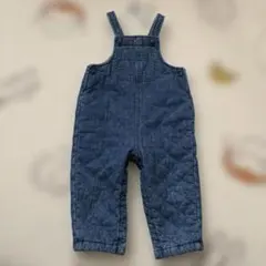 GAP キルティングデニムロンパース 12-18ヶ月