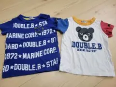 ミキハウス ダブルビー Tシャツ 80