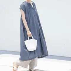 みみ様専用♩ アーバンリサーチドアーズ ボイルギャザーフレンチスリーブワンピース