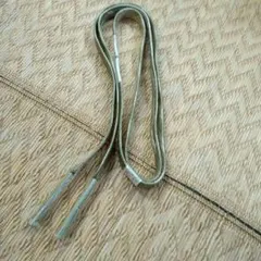 オリーブグリーンのストライプ帯締め 約150cm