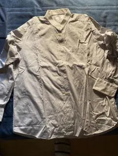 薄いグレー長袖シャツ ボタン付きモリシタ美品