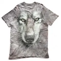 XL THE MOUNTAINウルフ狼プリントTシャツアニマル柄