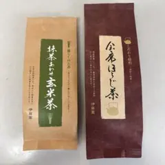 伊藤園 抹茶あわせ玄米茶 会席ほうじ茶 2種セットのサムネイル
