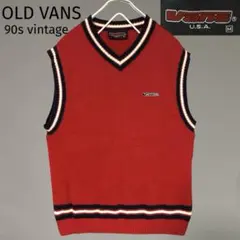 希少 OLD VANS オールドバンズ ニットベスト チルデンニット USA