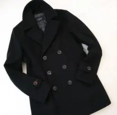 【極美品 M】バーバリーブラックレーベル 幻の 最高級 Pコート 中綿入りウール