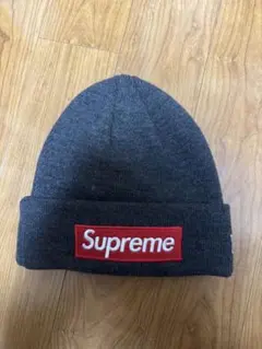 Supreme New Era Box Logo Beanie Charcoal