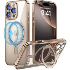 新品iPhone16ProMax用MagSafe対応ケース 360°回転スタンド