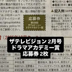 ザテレビジョン 2月号 ドラマアカデミー賞 応募券 2枚