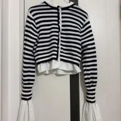 Bibiy. ANGELIQUE KNIT カーディガン　ボーダー