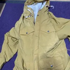 イエロー マウンテンパーカー フリース裏地
