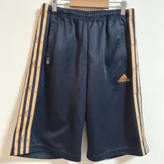 アディダス　adidas365 ライン ハーフパンツ 紺オレンジ160 スポーツ