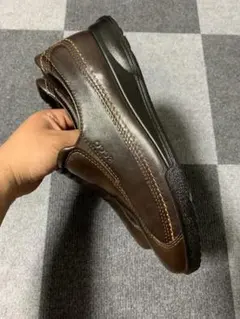 ECCOブラウンレザー スリッポンシューズのサムネイル