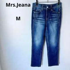 ミセスジーナ　ストレートデニム　テーパード　ダークブルー 日本製　ビンテージ感