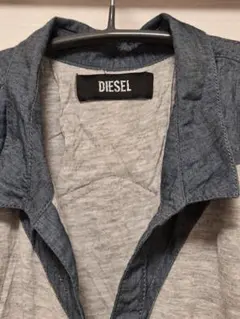 DIESEL 七分袖シャツ グレー×デニム切替のサムネイル