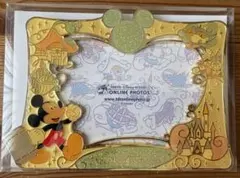 Disney ミッキーマウス フォトフレーム ゴールド