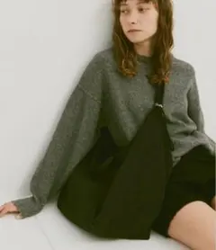 un/neu ギャザーハンドルビッグトート/ナイロンショルダーバッグ