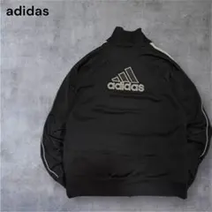 adidas アディダストラックジャケットフェードブラックジャージバックロゴ
