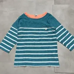 MPS ボーダー長袖Tシャツ 140cm グリーン キッズ カジュアル