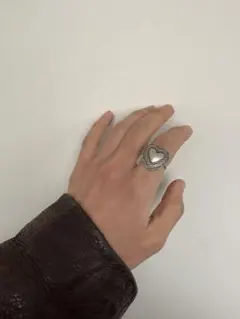 y2k シルバー ハートモチーフ リング