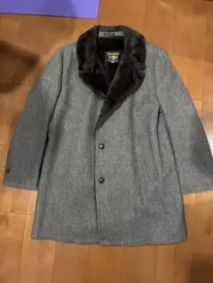 ウール グレー ピーコート 　サイズ44