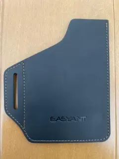 EASYANT ブラック レザー スマホポーチ 縦型 ベルト装着 スマホケース