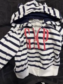GAP ストライプ フード付きトレーナー 12-18ヶ月