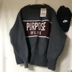 しまむら　ロゴニット　グレー　nonさんコラボ