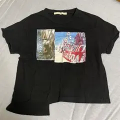 値下げ　試着のみ　RayCasin アートプリント ブラックTシャツフリーサイズのサムネイル