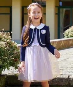 CHOPIN✿ドットチュールアンサンブル　ワンピースフォーマル3点セット　120