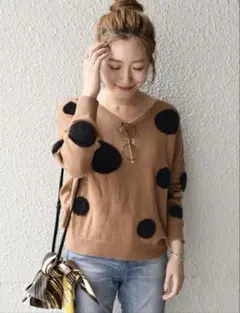 khaju シップス ドットニットプルオーバー