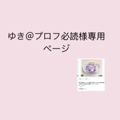 ゆき＠プロフ必読様専用ページ