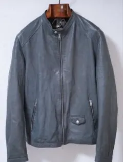 希少カラー✨ゴートレザー　シングルライダース　キルティング　リブ　本革 レザージャケット ライダースジャケット 革ジャン レディース