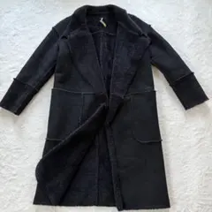 極美品　ザラ　フェイクムートンコート　ジャケット　ボア　M 黒