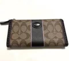 【値下げ】Coach ロゴ柄 長財布 ブラウン