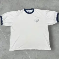 90s アメリカ 海軍学校 リンガー 白XL 短丈 NAVAL ビックサイズ