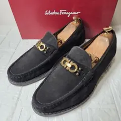 Ferragamo ガンチーニ ローファー 9.5EE(27.5cm) ブラック