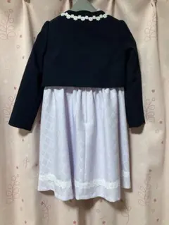 ネイビー ジャケット付きラベンダードレス 120cm