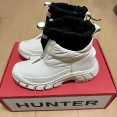 【新品未使用】HUNTER ホワイト ショートブーツ