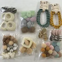 ハンドメイドパーツまとめ売り 秋冬パーツ ミンクファー ファーチャーム 56