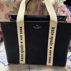 未使用品　kate spade トートバッグ ブラック キャンバス