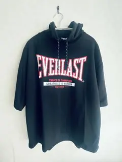 EVERLAST 半袖フード付き ブラックパーカー LLのサムネイル